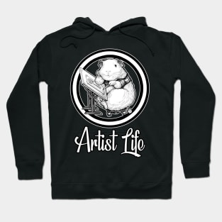 Artist Life - Guinea Pig - White Lettering Hoodie